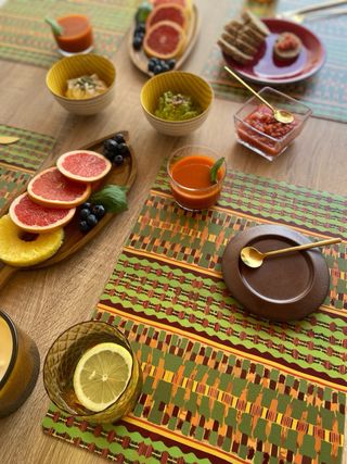 Mantel individual vinilo diseño africano