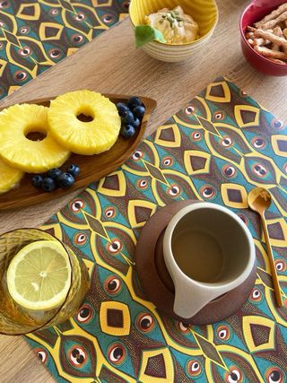 Mantel individual vinilo diseño africano