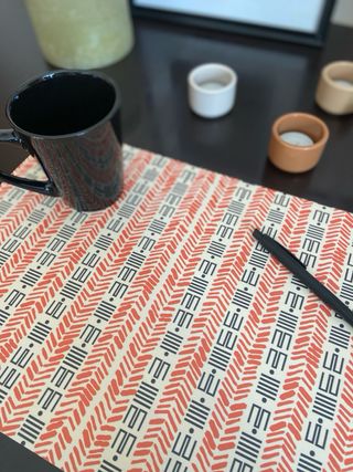 Mantel individual vinilo diseño africano