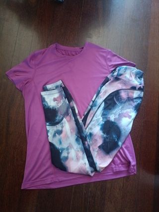 Leggins estampados push-up talla M,regalo camiseta