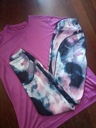 Leggins estampados push-up talla M,regalo camiseta