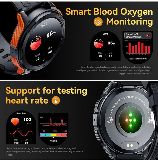 Reloj Inteligente con Llamadas Militar