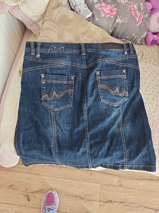 Falda vaquera azul - Talla L