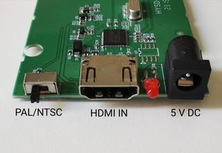 Circuito conversor HDMI a Audio/Vídeo BNC 5 volts