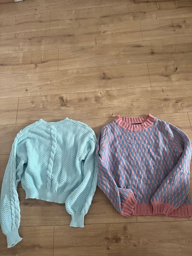 2 Jerséis de punto - Azul y Rosa
