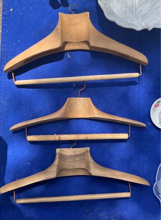 3 Cabides Madeira Vintage