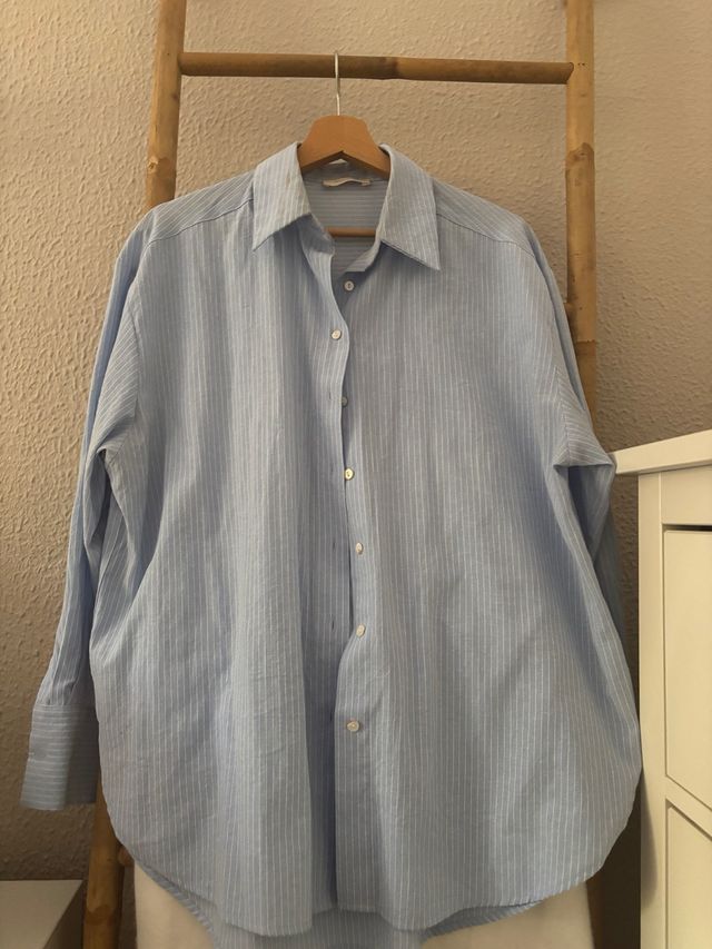 Camisa azul rayas Whiteandone