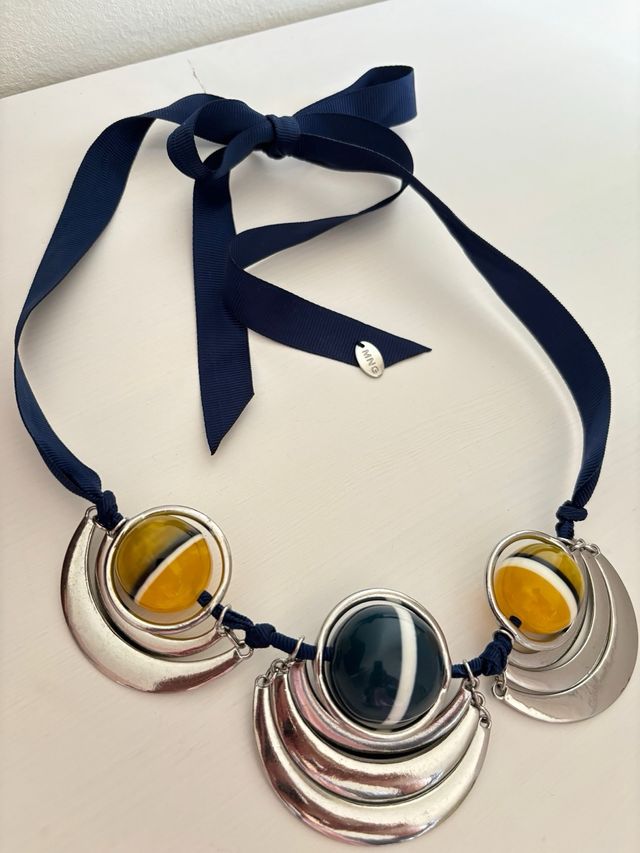 Collar de Mango | cinta Azul y Amarillo nuevo