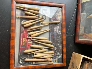 lotto fuselli d’epoca in legno per merletto a tombolo ‘900