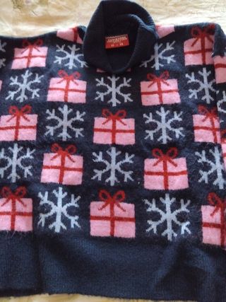 Suéter navideño - Negro y Rosa