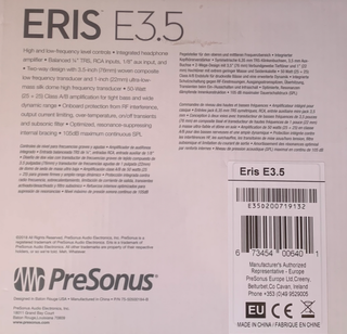 Altavoces/Monitores PreSonus Eris E3.5