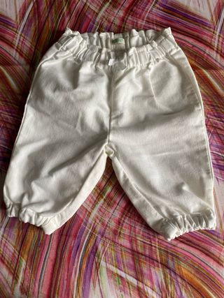 Pantaloni bimba 1-3 mesi, bianchi