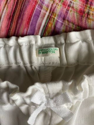 Pantaloni bimba 1-3 mesi, bianchi