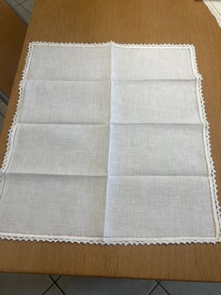 Set 7 tovagliette lino bianche