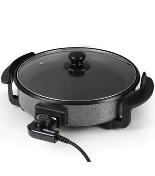 Paellera y cazuela eléctrica con 30 cm de diámetro y 4 cm de profundidad.