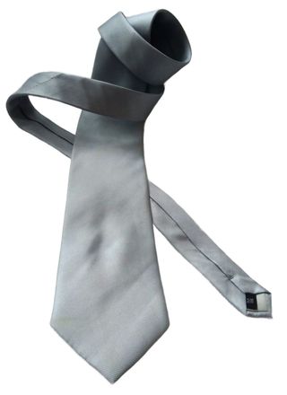 Corbata Plateada de Pura Seda