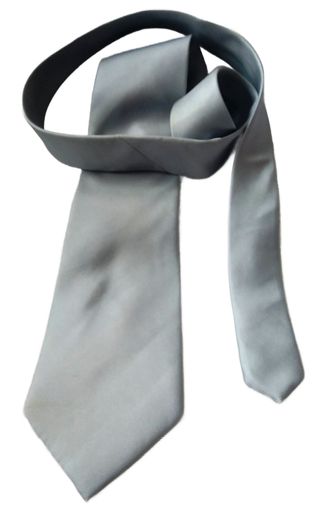 Corbata Plateada de Pura Seda