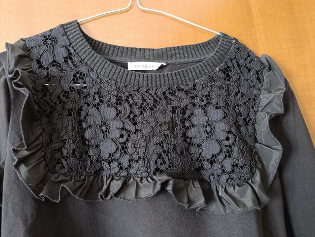 Maglione lungo o abito in maglia nero Motivi