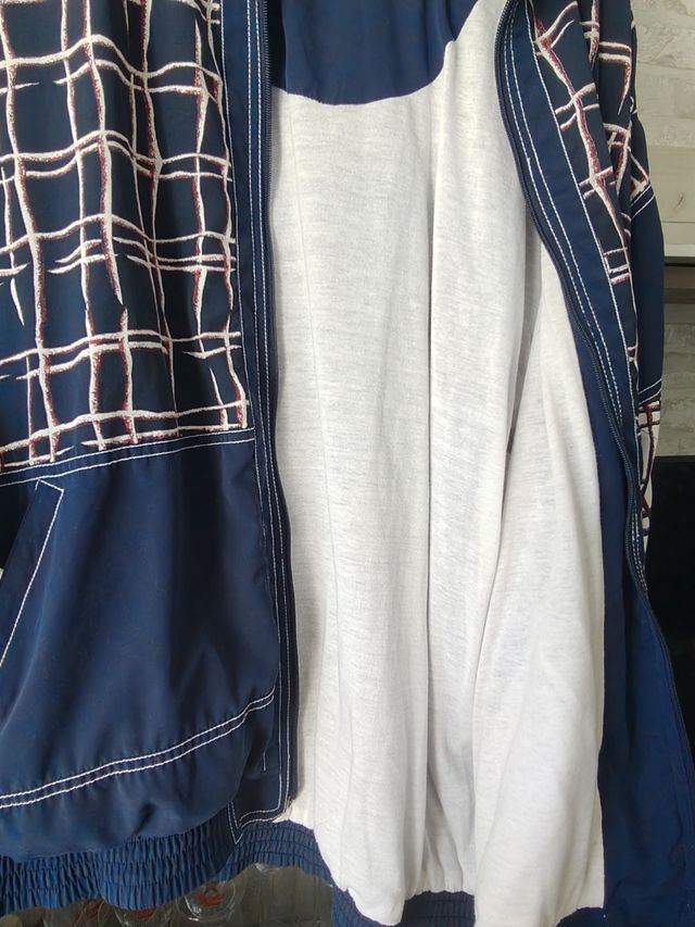 Chaqueta RUCHARD vintage azul y blanca