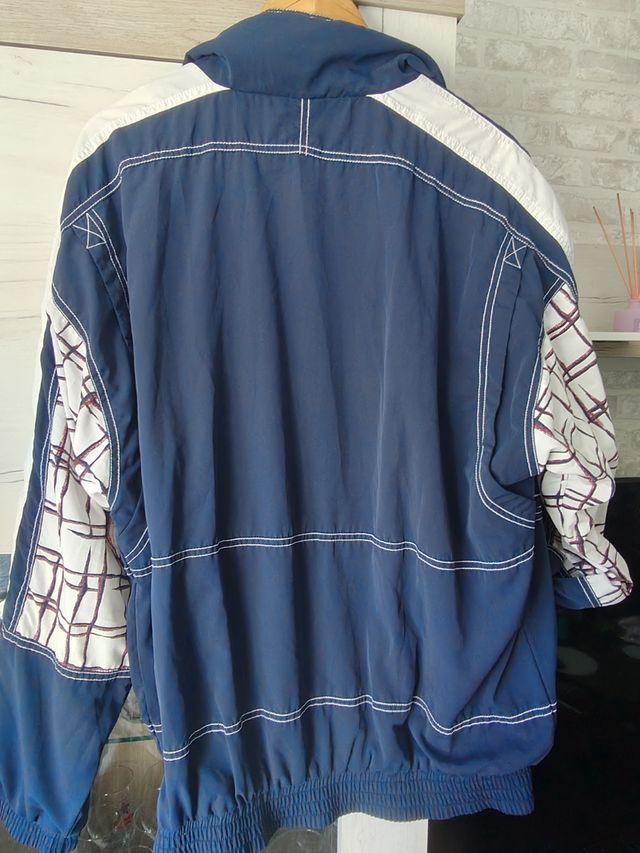 Chaqueta RUCHARD vintage azul y blanca