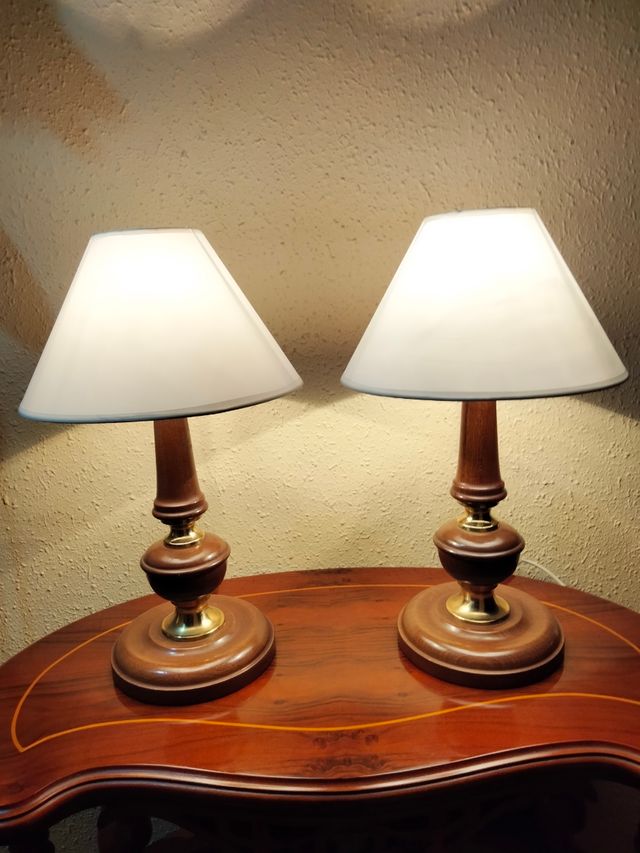 SPETTACOLARI LAMPADE DA TAVOLO IN LEGNO DI BRONZO