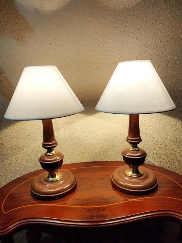 SPETTACOLARI LAMPADE DA TAVOLO IN LEGNO DI BRONZO