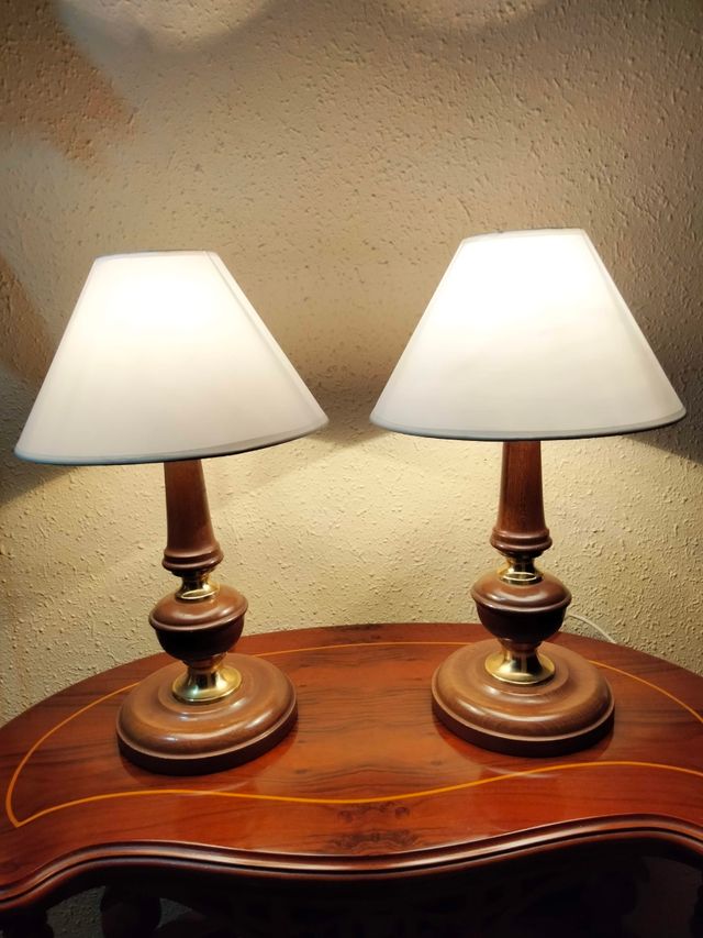 SPETTACOLARI LAMPADE DA TAVOLO IN LEGNO DI BRONZO