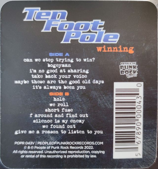 Ten Foot Pole "Winning"