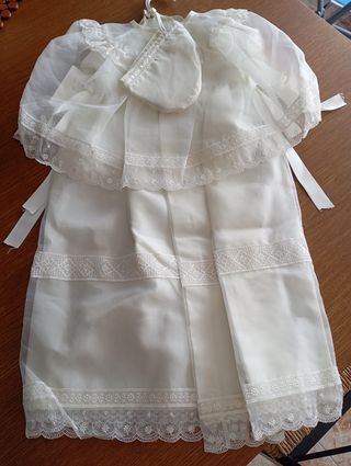Faldón bautizo niño/a blanco