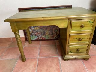 habitacion juvenil madera cabezal mesilla escritor