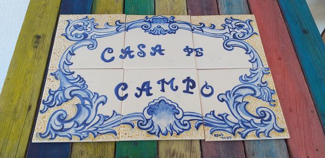 Painel de azulejos pintados á mão