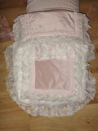 Saco capazo bebé rosa