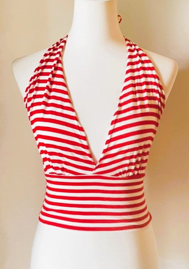 Top BERNA righe bianco-rosso Tg S nuovo