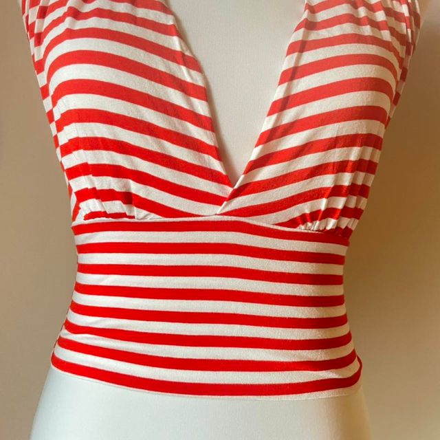 Top BERNA righe bianco-rosso Tg S nuovo