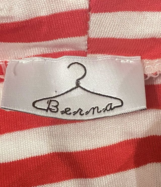 Top BERNA righe bianco-rosso Tg S nuovo