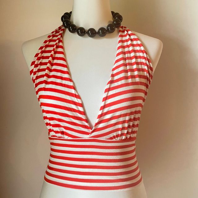 Top BERNA righe bianco-rosso Tg S nuovo
