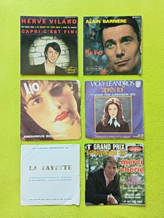 DISCOS VINILO 45 RPM MÚSICA EN FRANCÉS Y ALEMÁN
