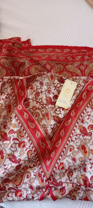 Caftán rojo y blanco - Talla (2XL)