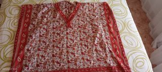 Caftán rojo y blanco - Talla (2XL)