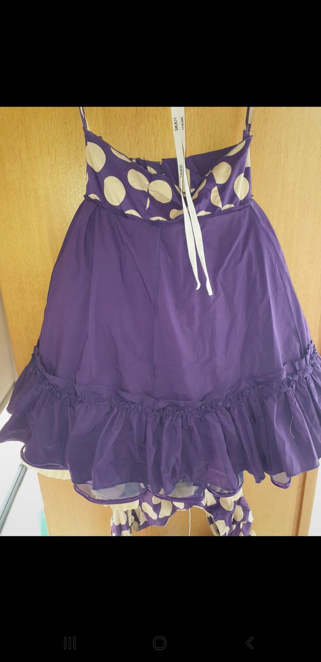 Vestido flamenca morado y beige talla 38-40