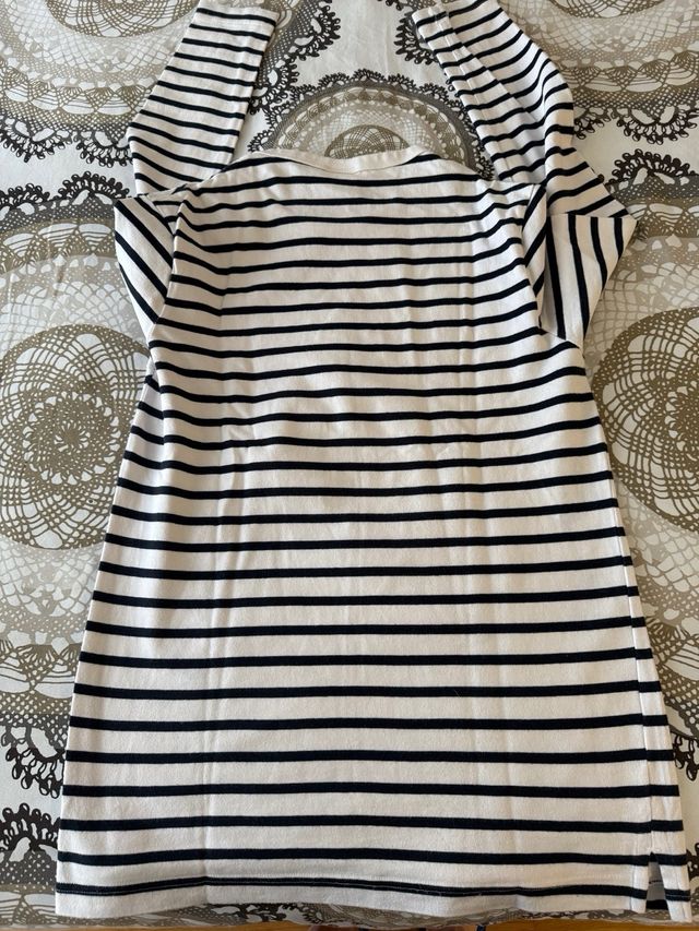 Jersey rayas Zara blanco-azul marino