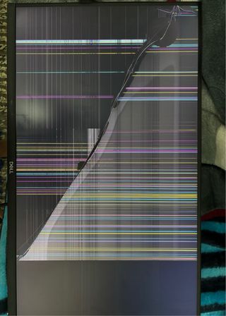 dell s2722dc 27  para reparaciones, pantalla rota