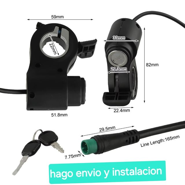 Acelerador con llave patinete kukirin g2 pro