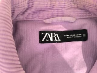Chaqueta pana lila Zara