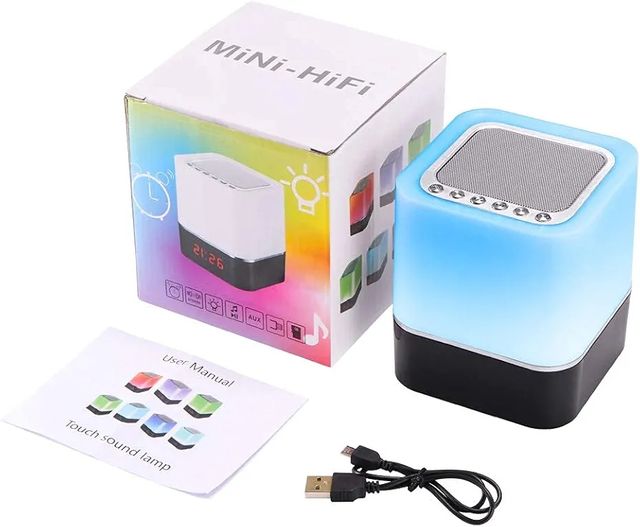 Minialtavoz Bluetooth | Luz LED | Reloj