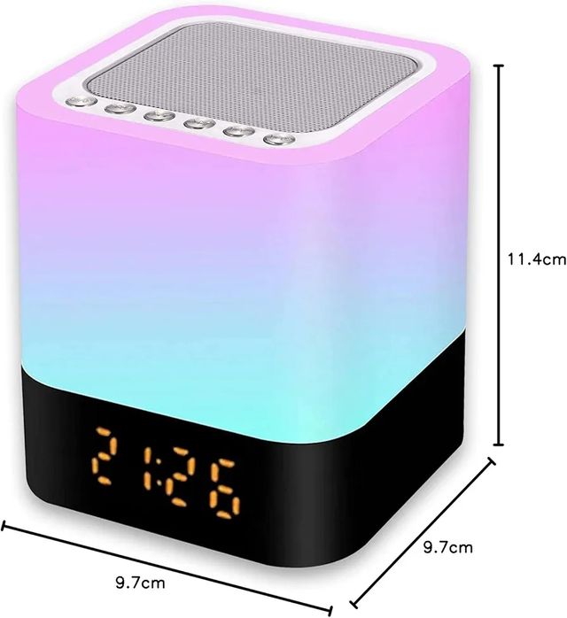 Minialtavoz Bluetooth | Luz LED | Reloj