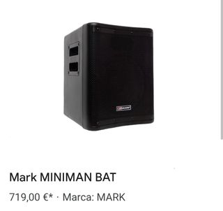 Altavoz Mark miniman bat muy potente y sonido prof