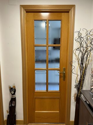 Puerta interior madera maciza