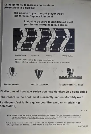 AGUJA TOCATA SHARP - FOX 917 DST-ELiptica DIAMANTE