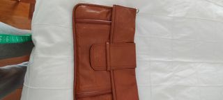 Bolso piel marrón Retro. Años 50.